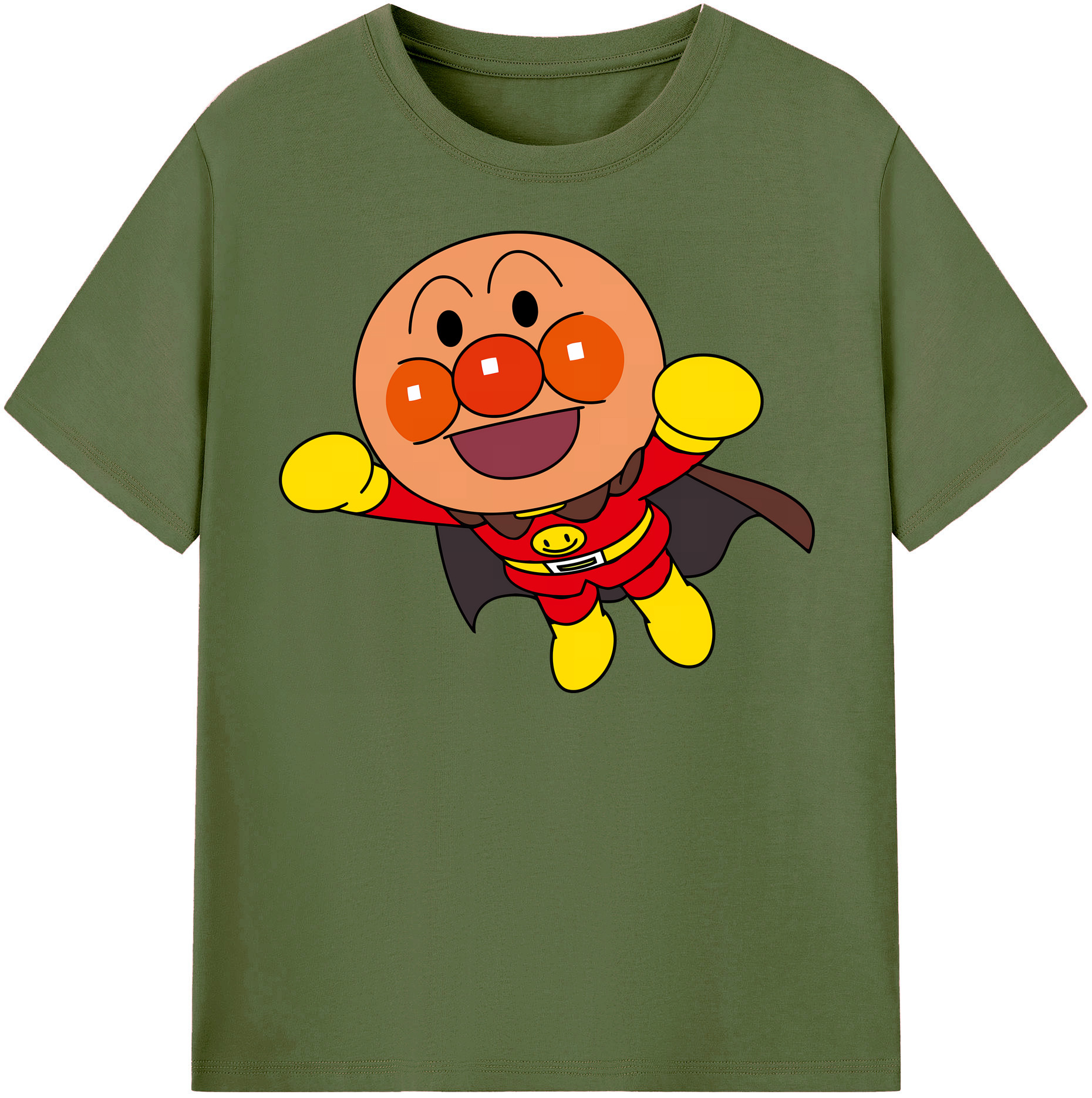 （画像用） アンパンマン Anpanman 綿100％半袖Tシャツ（フロントプリント）